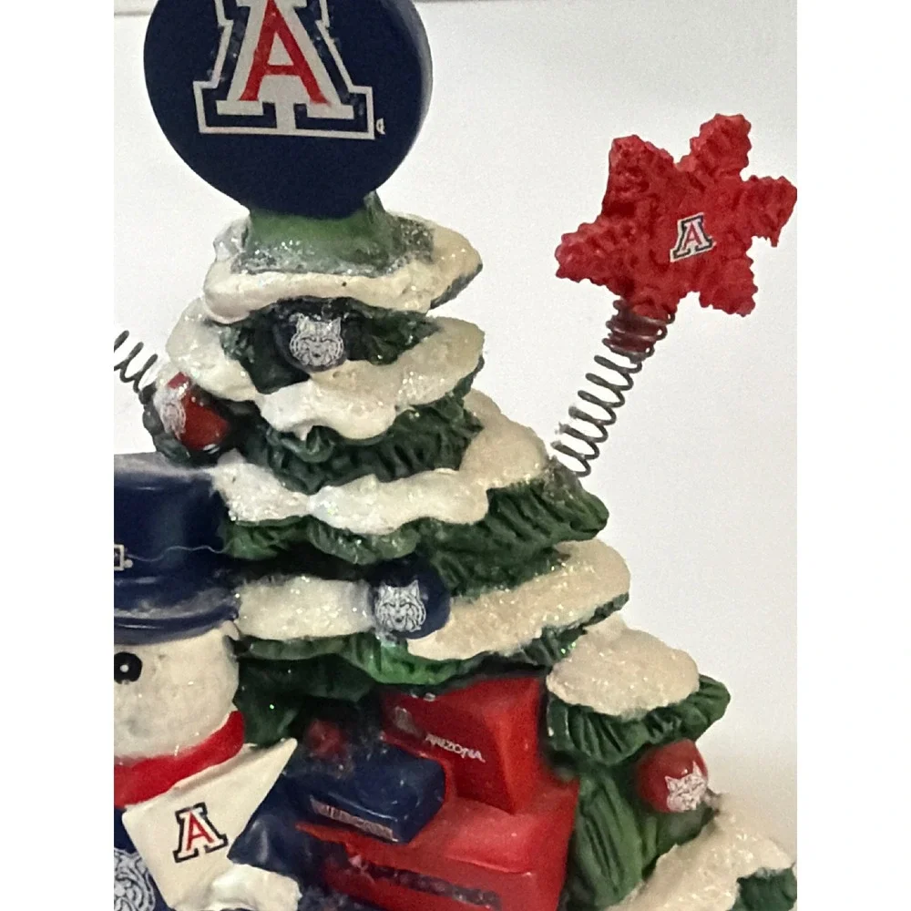 Arizona Wildcats Snowman Christmas Tree Photo Card Holder NCAA Holiday Decor